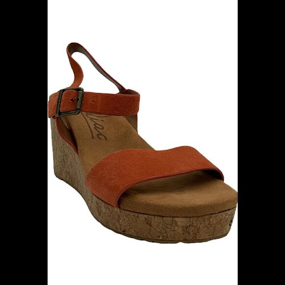Zodiac Adjustable Strap Wedge Sandal Piper Chili - Medium - Picture 2 of 5